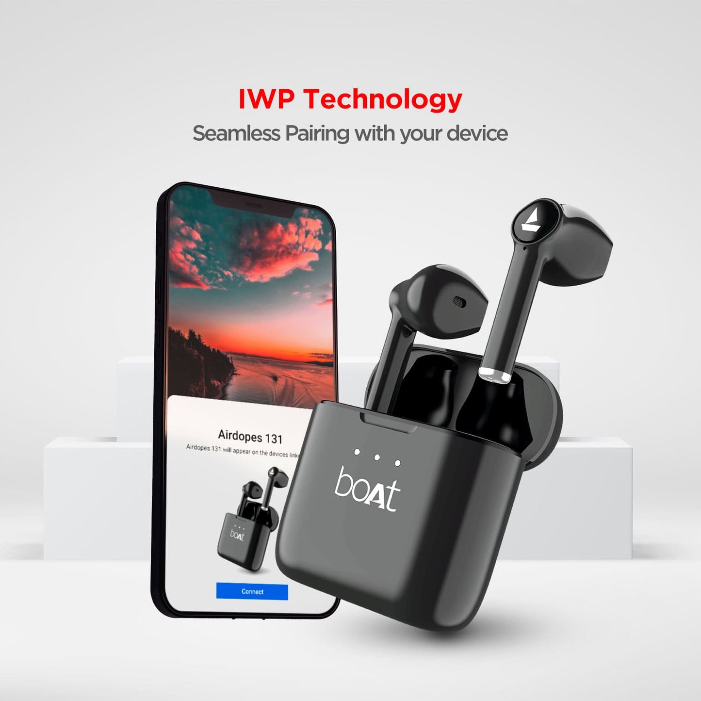 boAt Airdopes 131 | Wireless Earbuds with upto 60 Hours Playback, 13mm Drivers, IWP Technology, 650mAh Charging Case