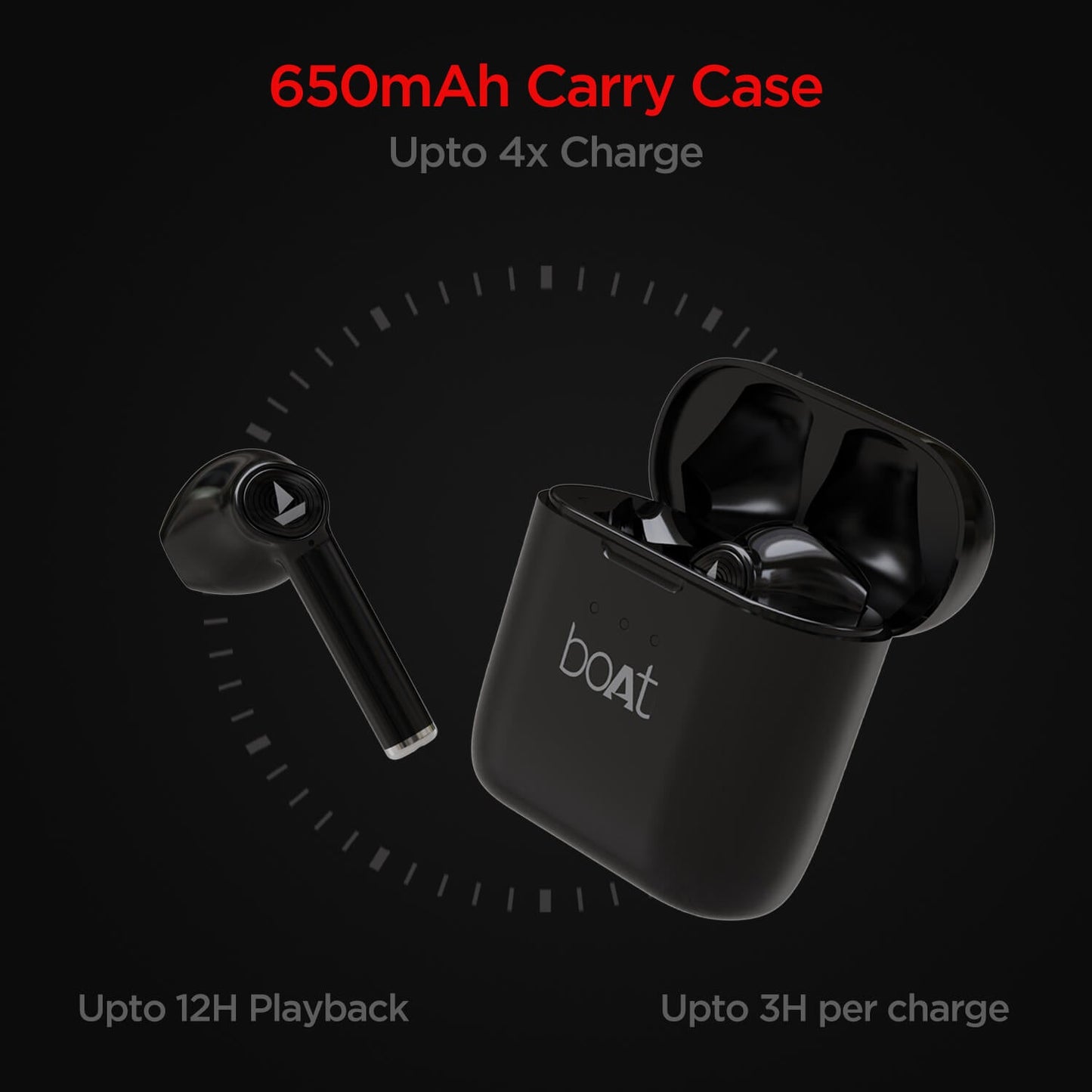 boAt Airdopes 131 | Wireless Earbuds with upto 60 Hours Playback, 13mm Drivers, IWP Technology, 650mAh Charging Case