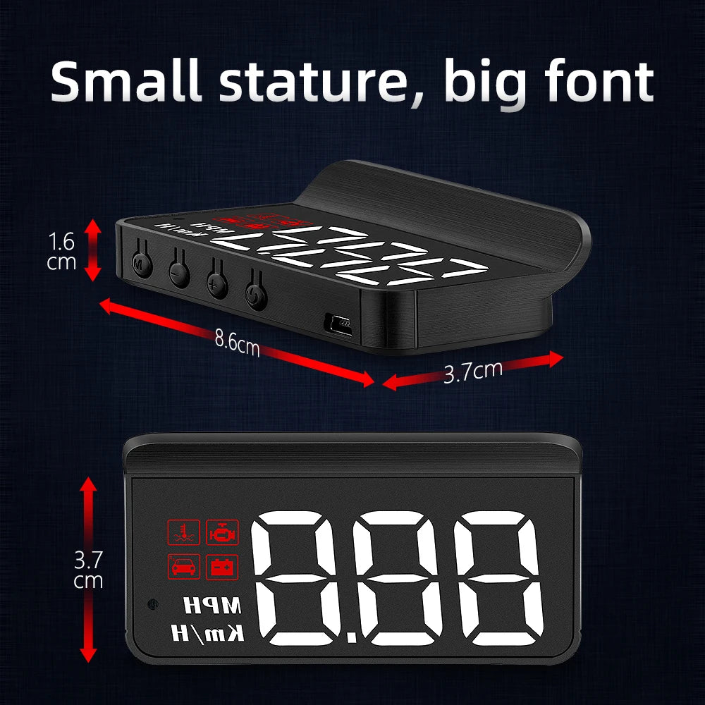 M3 Auto OBD2 GPS Head-Up Display Auto Car Electronics OBD HUD Projector Display Digital Car Speedometer Accessories For All Car