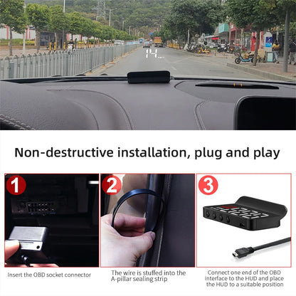 M3 Auto OBD2 GPS Head-Up Display Auto Car Electronics OBD HUD Projector Display Digital Car Speedometer Accessories For All Car